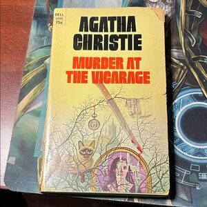 'Murder at the Vicarage' Art Print - Yellow and Red